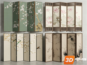 Folding screen Skp Files 